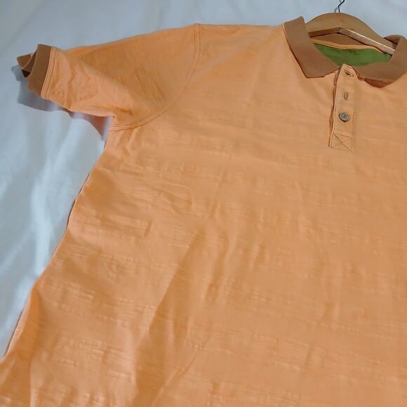 Territory Ahead XLT 100% cotton textured weave peach collared easy care ss polo - Picture 4 of 12